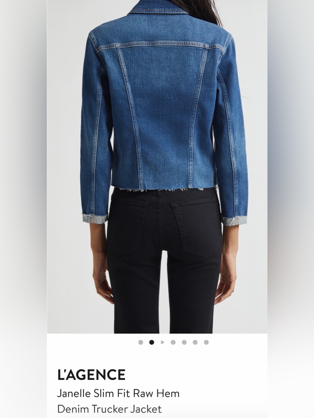 L'AGENCE Janelle Slim Fit Trucker Jacket Size XL Fits like a L - Picture 2 of 7